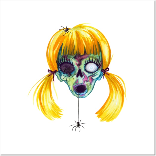 Halloween School Girl Zombie Wall Art by holidaystore